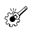 icona chiave e ingranaggio